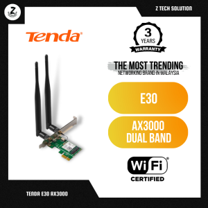 Tenda E30 AX3000 Wi-Fi 6 Bluetooth 5.0 PCIe Adapter