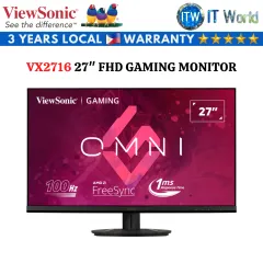 ViewSonic OMNI VX2428 24 Inch Gaming Monitor 180hz 0.5ms 1080p IPS with  FreeSync Premium, Frameless, HDMI, and DisplayPort 