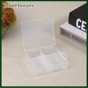 JointFlowers กล่องเก็บแบตเตอรี่ใส1ชิ้นสำหรับแบตเตอรี่ AA อุปกรณ์จัดระเบียบพลาสติกพร้อมอุปกรณ์ฮาร์ดแวร์และที่กั้นแบบใสพร้อมช่องปิด