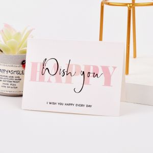 Folded 2 Page 3D Greeting Card With Envelop Kad Ucapan Wish Note Graduation Thank You Gift Best Wishes Happy Birthday Card For You