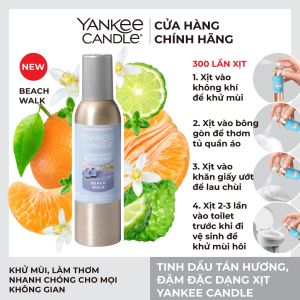 Tinh dầu tán hương đậm đặc dạng xịt Yankee Candle - Beach Walk
