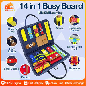 Baby Cloth Book for baby Montessori Clothing Bag Teaching Aids Busy Board Training Early Kids Education Toys Self-care Ability Toy for Girls Boys busy book for toddlers