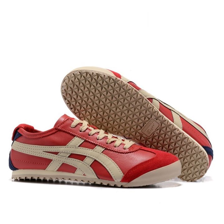 Special Offer】 Onitsuka Tiger Mexico 66 red leather casual shoes