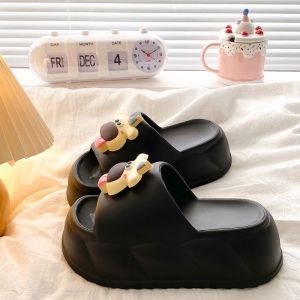 [Free Shipping] Makes you look taller and slimmer~EVA thick-soled cartoon slippers for women perfect for summer wear height-increasing versatile non-slip and ideal for the beach