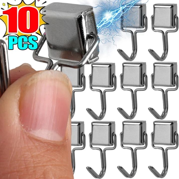 10pcs Strong Magnetic Hooks Multi Purpose Storage Hooks Home Kitchen