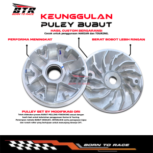 rumah roller bubut custom 135 138 pulley racing beat esp Puley bubut derajart beat pop bubut Custom scoopy fi vario 110fi beat street