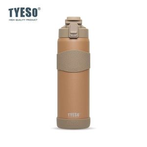 2026 TYESO Vacuum Insulated Bottle 304 Stainless Steel Portable Sports Water Bottle with Straw for Travel Cycling& Outdoor Activities