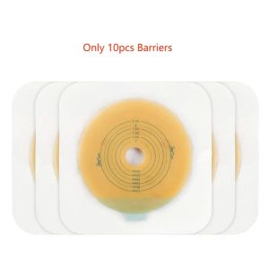 10barriers or (15bags+6barriers) Ostomy Supplies Colostomy Bags Two Piece Drainable Pouches with hoop and loop Stoma Care