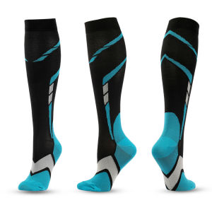 Sports Running Foot Compression Socks for Men Women Plus Size Elastic Cycling Basketball Football Athletic Travel Knee High Stocking Soccer Yoga Socks