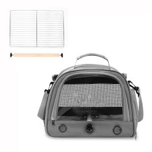 NCNC Comfortable Portable Parrot Travel Bag Large Capacity Breathable Parrot Carrier Bag Pet Accessories with Tray Bird Backpack Outdoor Travel
