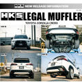 ท่อไอเสีย hks exhaust muffler  ตรงรุ่น toyota corolla Cross ออก 2 ข้าง ปลาย Carbon เครื่อง 2ZR ท่อ Stanless Steel. 