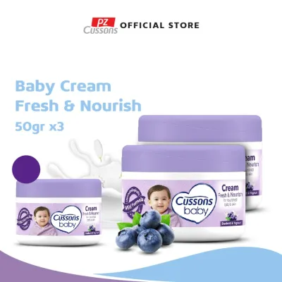 [Paket isi 3] Cussons Baby Cream Fresh & Nourish 50gr