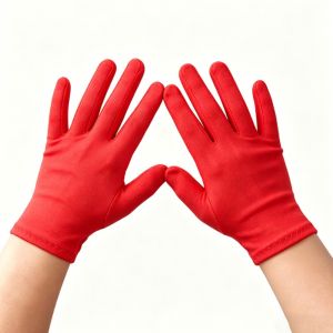 MINUTE Elastic Stage Performance Gloves Short Candy Colored Five Finger Gloves Summer 4-10 Year Old Childrens Sunscreen Gloves Clothing Etiquette