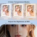 Makeup Mirror with Lights, Fashion Lighted Vanity Mirror with Dimmable Light, Smart Control, Adjustable Warm White/Natural/Daylight, Birthday Wedding Present, 360 ° Rotation (Black, 12 inch). 
