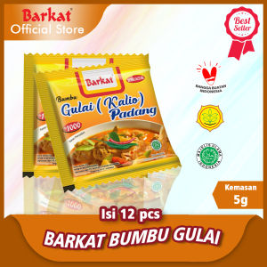 Barkat Bumbu Gulai Kalio Padang 5 gram Harga 12 pcs / 1 Renceng Gulai daging Gulai ayam Gulai sayur Asli Rempah Murni Bumbu khasSejak 1939