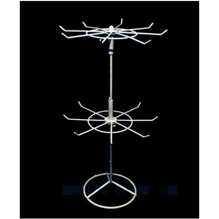 Rak Display 2 Susun Kaki Bulat - Rak Putar Gantungan Aksesoris | Lazada ...
