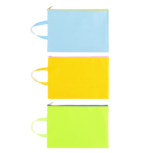 A4 File Bag Handheld Document Bag Document Storage Bag Zipper Pouch Bag Document Folder School Office Supplies