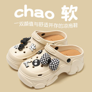 WomenS Summer Fashionable Outdoor Height-Increasing Thick-Soled Breathable Dual-Wear Closed-Toe Slippers Non-Slip Beach Sandals