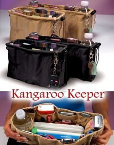 Kangaroo Keeper Bag Organizer Purse Insert Felt Bag Organizer Beg Melancong Simpanan Barang Kecik