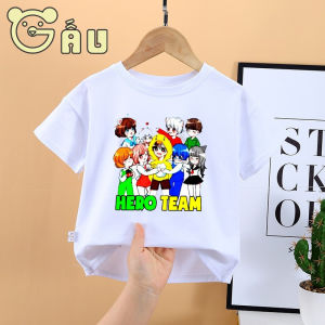 áo thun bé trai 5-80 kí áo phông bé trai- bé gái in hình Hero Team chất cotton mịn mát giá sĩ