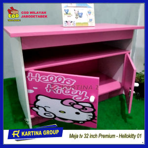 Meja tv 32 Inch lose premium modern serbaguna kekinian motiv hellokitty ( Kartina Group )