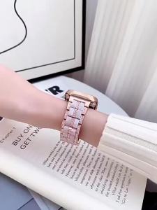 New diamond-encrusted resin spliced metal watch strap S11 Compatible with Watch iWatch1-11 Generation SE