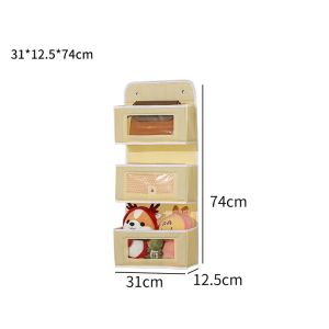 2/3/4 Layers Hanging Storage Bag Behind Door Storage Bag Wall Mounted Wardrobe Sundries Bag