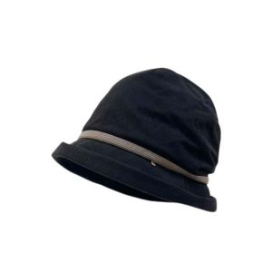 MUQZI Temperament Corduroy Pullover Cap Solid Color Warmer Winter Fisherman Hat Gifts Windproof Anti-cold Bucket Hat Women