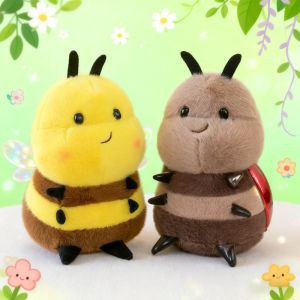 Tech Toy COD ตุ๊กตาผึ้งขนนุ่ม ตุ๊กตาแมลงเต่าทอง ของเล่นสัตว์น่ารัก ของขวัญสำหรับแฟนและเด็ก