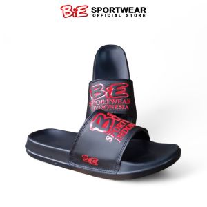 Bie - Sandal Slip On Bie Sportwear Indonesia Red In 1st Gen White