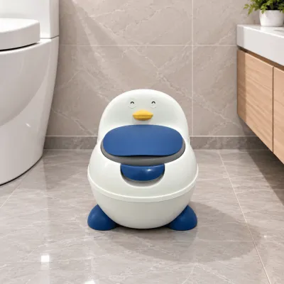 Bồn Cầu Trẻ Em Con Vịt QanaHomes Bô Tập Đi Vệ Sinh Cho Bé Có Tựa Lưng Tiện Lợi