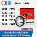 UBC 7211 7212 7213 7214 7215 7216 7217 7218 7219 7220 ตลับลูกปืนเม็ดกลมสัมผัสเชิงมุม Angular Contact Ball Bearing ( Single Row ). 