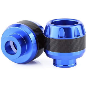 สแตนตั้งหน้ารถมอเตอร์ไซด์กรอบรถจักรยานยนต์1คู่เครื่องป้องกันการกระแทกหน้ามอเตอร์ไซด์คาร์บอนไฟเบอร์กันล้ม