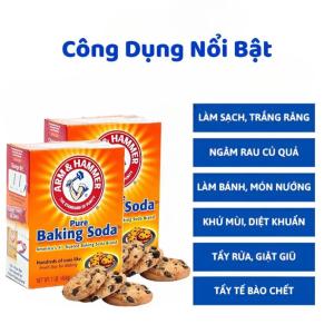 Bột Baking Soda Arm & Hammer 454g – Nguyên Chất 100% Tẩy Rửa Khử Mùi Làm Bánh Chuẩn Mỹ