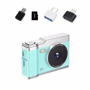 6k Hd Digital Camera 6400W 2.4in Ips Display With Fill Light 8x Zoom Video Camera Student Ccd Portable Selfie Camera
