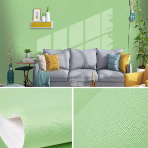 OYA Wallpaper Plain Mint Green Wall Sticker 10Meters by 45cm Home Wallpaper Waterproof PVC Sticker for Bedroom Bathroom Kitchen Wall Background Living Room