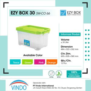 Ezy Box Container Box Plastik 30 Liter45 Liter Kotak Penyimpanan