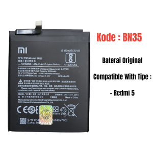 Baterai 100% New For Xiaomi Redmi 5 BN35 BN 35 Batre Battery