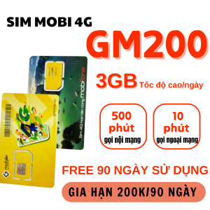 ( MIỄN PHÍ 3 THÁNG ĐẦU ) Sim 4G G-mobile ( Sóng Mobifone ) - Data tốc độ Cao 3GB/ngày + Miễn Phí Gọi Nội Ngoại Mạng - Phí Cực Rẻ . GM35 GM68 GM86 GM120 GM200 | FREESHIP - CHƯA KÍCH HOẠT