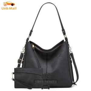 [UEB Mall] Shoulder Bag PU Leather Crossbody Bag Large with Adjustable Shoulder Strap for Women Commute & Daily Use