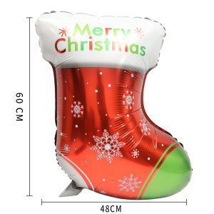 Giáng sinh 3D phim hoạt hình Santa Claus Snowman Tuần Lộc Cây giáng sinh cơ sở đứng trang trí bong bóng tiệc lễ hội Giáng sinh Inflatable giấy bạc Xmas trang trí bong bóng ation