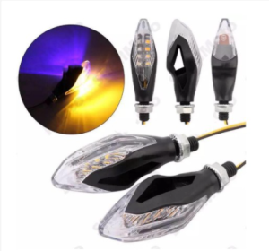 Universal Motorcycle LED Turn Signal Light Indicator Lights Amber Running Light (Yellow) & (WHITE)