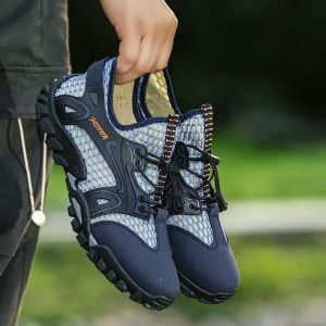 Free Shipping MenS Summer Water Shoes Featuring A Hollow Design Suitable For Outdoor Activities Like Stream Trekking With Breathable And Quick-Drying Properties Ideal For Fishing And Casual Wear MenS Mesh Sandals