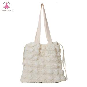 【Fashion Park】{New}🌺ความจุมากกระเป๋าถือโท้ทปักเป้าสำหรับผู้หญิงกระเป๋าสะพายไหล่บุนวมน้ำหนักเบากระเป๋าช้อปปิ้งกระเป๋าโฮโบ