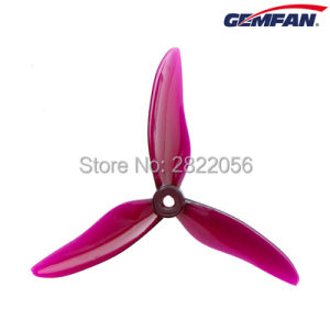 Gemfan Hurricane 51499 5-inch 3-blade propellers for RC Drone FPV Racing Freestyle 2207 2306 Motor Nazgul5 LAL5 4-piece set with white blue purple orange yellow colors.