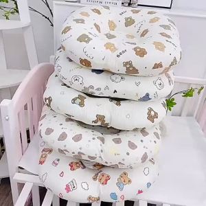 Gối chống trào cho bé Đệm chống trào ngược cho bé 68x70cm vải đũi gân 2 lớp vỏ gối