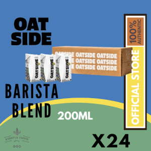 Oatside Barista Blend Oat Milk 200ml x24 Pocket Pack Box - Vegan Non Dairy Plant Based Milk Bulk Case