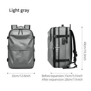 SEA CHOICE Ransel kantong udara vakum yang dapat diperluas tas travel laptop bisnis tahanTSA Lock