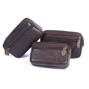 RJZ28 Leisure Men Vintage Cow Leather Wear-resistant Bum Hip Bags Purse Travel Cash Card Holder Genuine Leather Wear Belt Pocket Belt Bags Men Waist Pack Coin Waist Bag