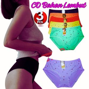 6Pcs Celana Dalam Wanita Remaja/CD Perempuan HVT Lembut dan Adem Bahan Legging Street-Aurora Store